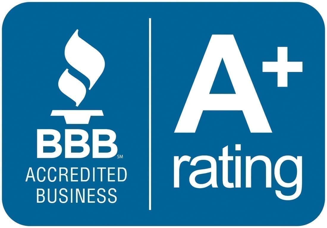 Better Business Bureau accredited business, A plus rating